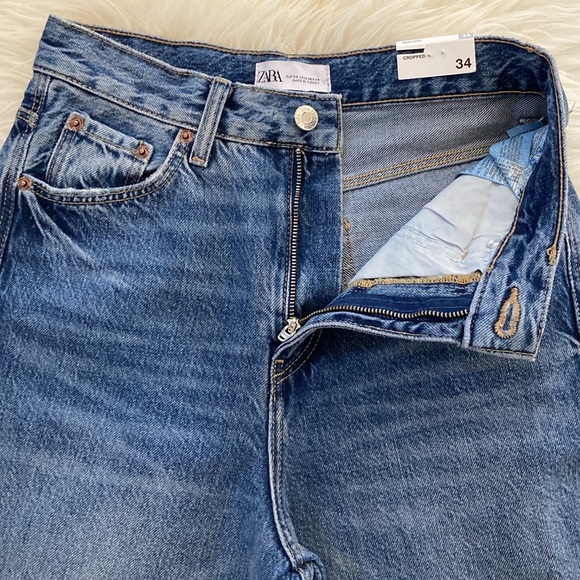 Zara High-Waist Carrot Leg Cropped Jeans - Picture 7 of 14